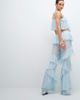 Noughts & Kisses Noughts & Kisses chiffon ruffle detailed wide leg pants in soft blue - part of a set - 3