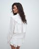 Noughts & Kisses Noughts & Kisses cotton eyelet trim high neck ruffle shirt in white - part of a set - 4