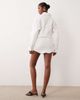 Noughts & Kisses Noughts & Kisses denim cinched waist mini dress in white - 4