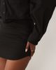 Noughts & Kisses Noughts & Kisses denim pocket front fitted skirt mini dress in black - 2