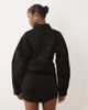 Noughts & Kisses Noughts & Kisses denim pocket front fitted skirt mini dress in black - 4