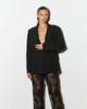 Noughts & Kisses Noughts & Kisses Kaia sheer lace tie cuff trouser in black - 2