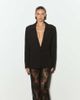 Noughts & Kisses Noughts & Kisses Kaia sheer lace tie cuff trouser in black - 4