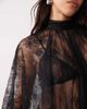 Noughts & Kisses Noughts & Kisses lace high neck cape detail top in black - 2