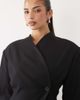 Noughts & Kisses Noughts & Kisses Naia wrap over cinch waist structured blazer in black - 4
