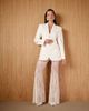 Noughts & Kisses Noughts & Kisses premium tailored cinched longline blazer in cream - part of a set-Neutral - 1