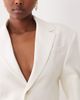 Noughts & Kisses Noughts & Kisses premium tailored cinched longline blazer in cream - part of a set-Neutral - 4