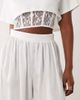 Noughts & Kisses Noughts & Kisses satin balloon leg tie detail pants in white - part of a set - 3