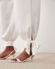 Noughts & Kisses Noughts & Kisses satin balloon leg tie detail pants in white - part of a set - 4