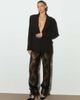 Noughts & Kisses Noughts & Kisses tailored shoulder pad blazer in black - 3