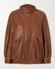 NOUR HAMMOUR Ariste oversized paneled leather jacket - 1