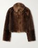 NOUR HAMMOUR Cameron cropped shearling jacket - 1