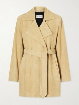 NOUR HAMMOUR Kerry belted suede jacket