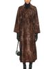 NOUR HAMMOUR NOUR HAMMOUR Althea Pony Hair Trench Coat - 1