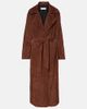 Nour Hammour Nour Hammour Althea suede wrap coat - 1
