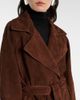 Nour Hammour Nour Hammour Althea suede wrap coat - 4