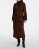 Nour Hammour Nour Hammour Althea suede wrap coat - 7
