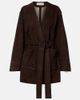 Nour Hammour Nour Hammour Anika suede wrap coat - 1