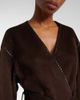 Nour Hammour Nour Hammour Anika suede wrap coat - 3