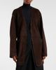 Nour Hammour Nour Hammour Anika suede wrap coat - 4