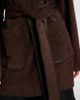 Nour Hammour Nour Hammour Anika suede wrap coat - 5