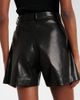 Nour Hammour Nour Hammour Barrel leather shorts - 5