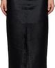 Nour Hammour Nour Hammour Black Elisse Long Pencil Ponyhair Skirt - 1