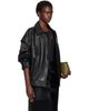 Nour Hammour Nour Hammour Black Micah Leather Bomber Jacket - 2
