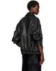 Nour Hammour Nour Hammour Black Micah Leather Bomber Jacket - 3