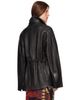 Nour Hammour Nour Hammour Black Passage Funnelneck Leather Jacket - 3