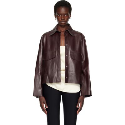 Nour Hammour Nour Hammour Brown Darcy Leather Jacket