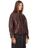 Nour Hammour Nour Hammour Brown Roland Leather Bomber Jacket - 2