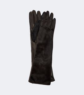Nour Hammour Nour Hammour Calf hair and leather gloves