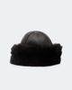 Nour Hammour Nour Hammour Dallen leather and shearling hat - 1