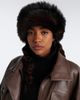 Nour Hammour Nour Hammour Dallen leather and shearling hat - 4