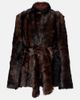 Nour Hammour Nour Hammour Elsa shearling wrap coat - 1