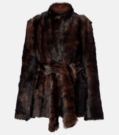Nour Hammour Nour Hammour Elsa shearling wrap coat