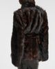 Nour Hammour Nour Hammour Elsa shearling wrap coat - 5