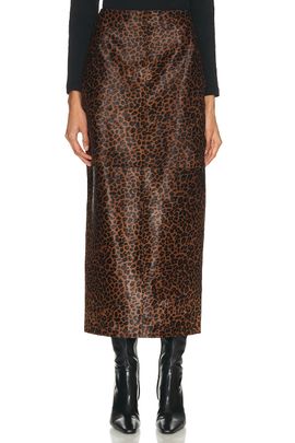 NOUR HAMMOUR NOUR HAMMOUR for FWRD Elisse Ponyhair Skirt