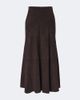 Nour Hammour Nour Hammour Garnier suede midi skirt - 1