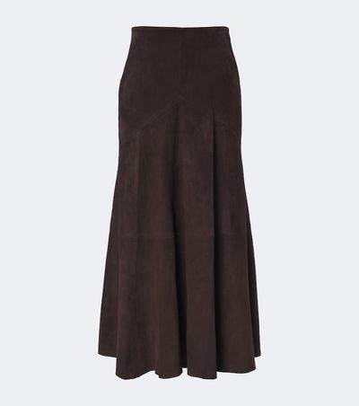 Nour Hammour Nour Hammour Garnier suede midi skirt