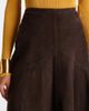 Nour Hammour Nour Hammour Garnier suede midi skirt - 3