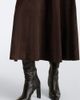 Nour Hammour Nour Hammour Garnier suede midi skirt - 4
