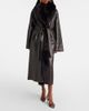 Nour Hammour Nour Hammour Isadora reversible shearling wrap coat - 7