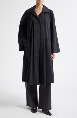 NOUR HAMMOUR NOUR HAMMOUR Jane Graceful Stretch Cotton & Nylon Coat