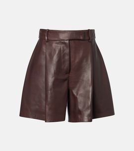 Nour Hammour Nour Hammour Jonah pleated leather shorts