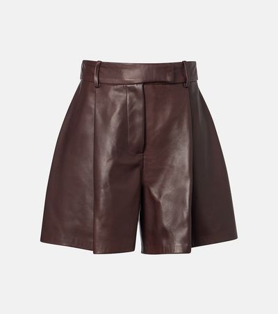 Nour Hammour Nour Hammour Jonah pleated leather shorts