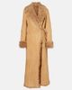 Nour Hammour Nour Hammour Joni shearling-lined suede wrap coat - 1