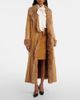Nour Hammour Nour Hammour Joni shearling-lined suede wrap coat - 2