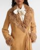 Nour Hammour Nour Hammour Joni shearling-lined suede wrap coat - 4